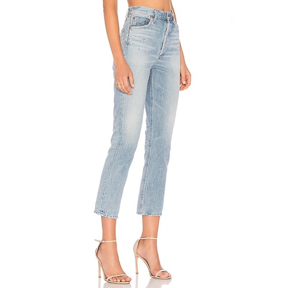 Agolde Denim - AGOLDE Riley High Rise Straight Crop